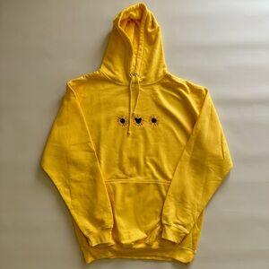 Disney Yellow Sunflower Embroidered Mickey Mouse Hoodie